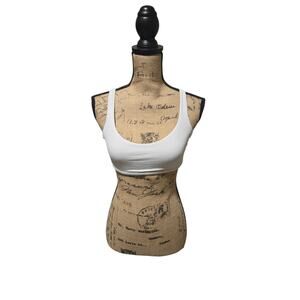 Lululemon white racerback sports bra, size 6